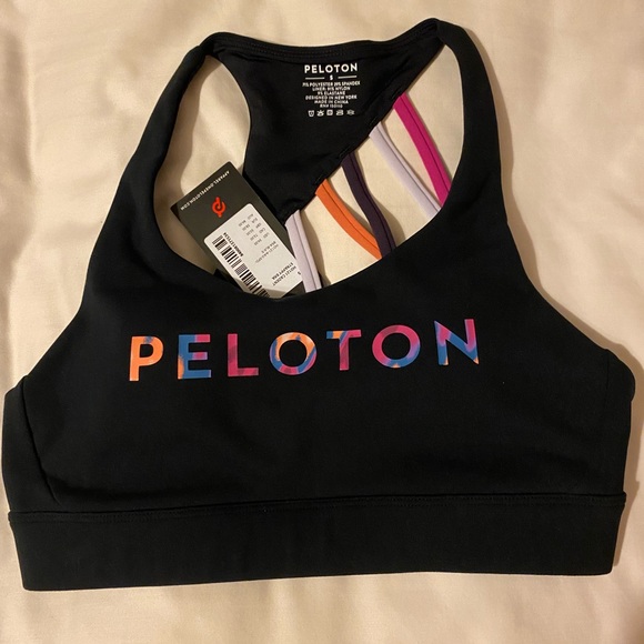 Peloton Other - Peloton Women's Black Multicolor Logo Sports Bra